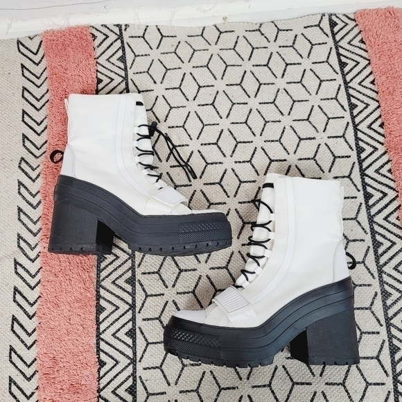 CONVERSE CHUCK TAYLOR ALL STAR GR82 PLATFORM WOMEN'S BOOTS in WHITE, sz 6 - Picture 10 of 16